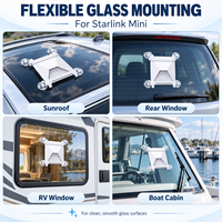 Support de fixation Starlink Mini ABS à quatre ventouses, fixation solide par aspiration pour vitre de voiture, toit ouvrant, sans perçage, pour camping-car, camion, bateau, kit de montage