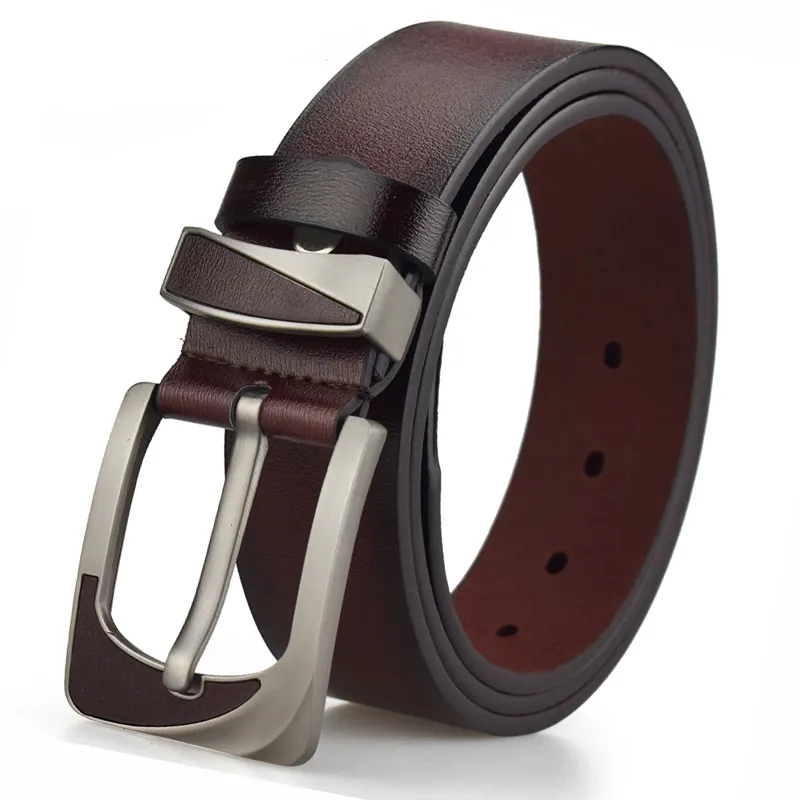 Ceinture en cuir véritable pour hommes, pantalon durable, avec boucle ardillon, vente en gros,