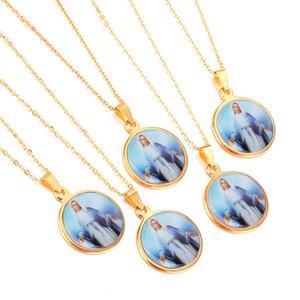 Collier religieux classique en or et argent ASONSTEEL pour cadeau, vente en gros de bijoux - Product Image 5