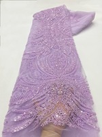 NI.AI nouveau vert perlé séquence Net dentelle avec perles haute qualité maille dentelle tissus femmes africaines robes de mariée conceptions