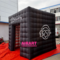 Photomaton gonflable rose sur mesure avec logo imprimé, éclairage LED intégré