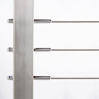 Rampe de balcon extérieure moderne en acier inoxydable 304 316 HIMOWAY, faible entretien, avec clôture de sécurité, installation facile en DIY