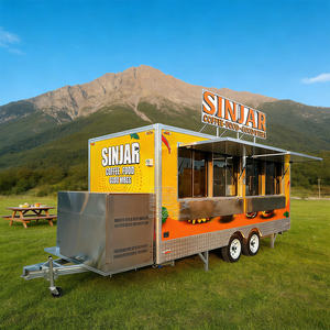 Chariot de vente mobile de restauration rapide personnalisé avec cuisine complète, BBQ, poulet frit, hot-dogs, remorque de concession - Product Image 4