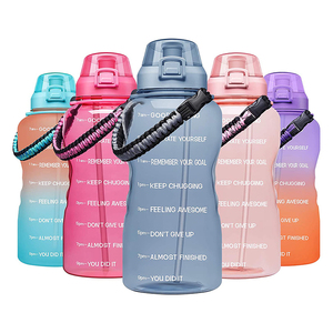 Bouteille d'eau en Tritan sans BPA, hydratant, imperméable, sans BPA, PETG, grande bouteille de Fitness, naturelle, avec couvercles, 1 cuillère - Product Image 5