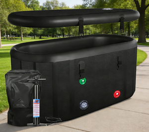 Baignoire ovale portable en plastique économique, grande, pliable, pour extérieur, bain froid, bain de glace, pour adulte - Product Image 1