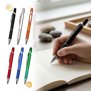Non-Slip Grid Grip Aluminum Click <b>Ballpoint</b> <b>Pen</b>, Metal Retractable <b>Pen</b> Custom Logo for Business Trade Show Promotional Gift - Product Image 2