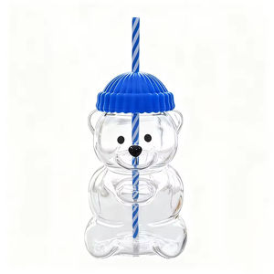 Ins Internet nhà hàng nổi tiếng gấu cốc tay thổi thủy tinh trong suốt nước ép cà Phê Cốc trà thiết kế phim hoạt hình dễ thương - Product Image 6