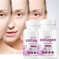 WELLBODY Approvisionnement d'Usine Gélules Complexe Multi-Collagène avec Acide Hyaluronique, Biotine, Vitamine C et Protéine Hydrolysée