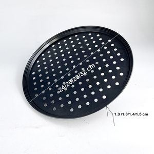 <span class=keywords><strong>Plaque</strong></span> de cuisson en acier pour <span class=keywords><strong>pizza</strong></span> pleine grandeur, perforée, antiadhésive et isolée - Product Image 4
