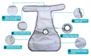 กางเกงอนามัยสำหรับสุนัขพันธุ์เท็ดดี้โกลเด้นรีทรีฟเวอร์ ป้องกันการแข็งตัว ซักได้ - Product Image 2