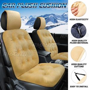 1 Housse de siège universelle pour automobile, en peluche, coussin de dossier doux et confortable, accessoires intérieurs de voiture pour la chaleur hivernale - Product Image 5