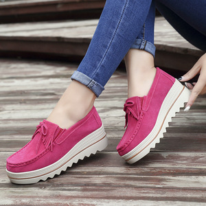 Chaussures plates pour femmes printemps 2026, baskets plates à plateforme pour femmes, chaussures décontractées en daim pour femmes - Product Image 2