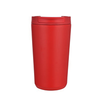 D5951 – Tasse de voyage isotherme minimaliste en acier inoxydable 304, couleur unie, avec couvercle rabattable – Vente en gros pour le bureau