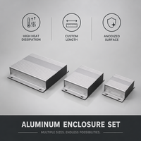 Caja de Control Ligera de Aluminio con Bridas de Montaje para Aplicaciones Industriales en Interiores, Caja de Control Metálica Pequeña