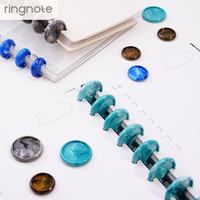 Disques en marbre RINGNOTE 32 mm (1,25 pouce) – Lot de 1000 anneaux de rechange colorés à trous champignon pour carnets et albums à reliure Discbound