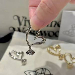 Boucles d'oreilles en argent et zircon haut de gamme Empress Dowager Vivienne, style européen et américain, élégantes et polyvalentes - Product Image 4