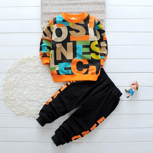 Conjunto Deportivo de Primavera para Niños, Ropa Deportiva para Niños, Camiseta con Estampado de Letras y Pantalones, Conjunto de 2 Piezas para Bebé - Product Image 2