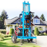 HENGWANG Mini Foreuse Rotative Portable pour Puits d'Eau, Petite Foreuse de Forage, Foreuse de Carottage avec Moteur de Pompe