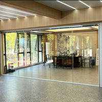 Cloison de bureau moderne en verre trempé sans cadre de 108 mm, à faible teneur en fer, insonorisée et écologique, pour salle de réunion, chambre et salle de sport