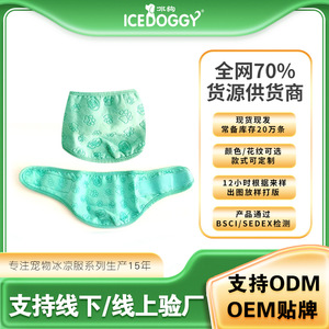 Bandeau rafraîchissant pour animaux de compagnie bleu respirant – Accessoire estival pour chien - Product Image 4