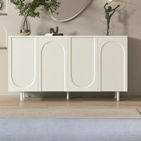 Armoire de rangement moderne en bois à panneaux surélevés pour salon, chambre, entrée, couloir, avec 3 tiroirs et étagères