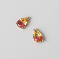 Pendentif en cristal goutte d'eau colorée avec boucle unique clair ovale larme verre breloques boucle d'oreille collier cheveux bijoux accessoires