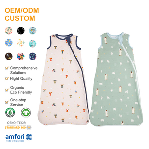 <span class=keywords><strong>Gigoteuse</strong></span> pour bébé en bambou biologique, sac de couchage pour bébé, impression personnalisée, sans manches, vêtements pour bébé, sac de couchage écologique pour nouveau-né - Product Image 1