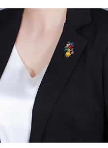 Crystal Rhinestone Flower Vase Brooch Women Luxury Korean Brooch High Quality <b>Collar</b> Corsage Jewelry <b>Pins</b> - Product Image 6