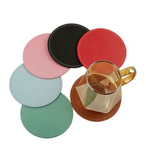 Customizable Tap Coasters Blank Leather <b>Table</b> Top Promotional Gifts Factory Direct - Product Image 3