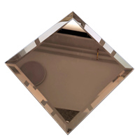 Vente en gros de miroirs décoratifs en verre fumé biseauté faits à la main, style Art Déco, 5 mm, imperméables, pour cuisine, salle de bain, mur d'accentuation
