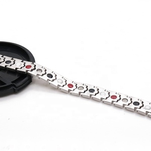 Vòng Tay Nam Châm Neodymium Huyết Áp 4 Trong <span class=keywords><strong>1</strong></span> Bằng Thép Không Gỉ Màu Vàng Bạc Chất Lượng Cao - Product Image 6