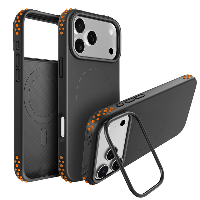 Trending Magnetic Metal Kickstand Mobile Phone Case for iPhone 17 Pro Max TPU Anti-Drop Holder Phone Case for iPhone 17 Air