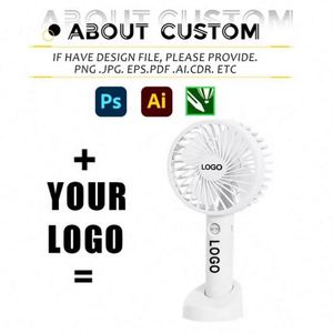 Mini ventilateur portable USB rechargeable longue durée avec support et logo personnalisé – Cadeau promotionnel pour étudiants - Product Image 2