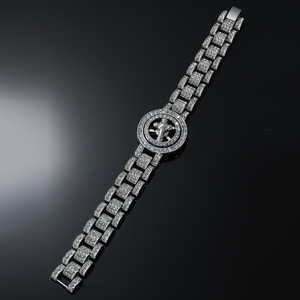 Nuevo Diseño Único Personalizado Creativo Hiphop Cadena de Reloj Giratoria Pulsera Cruzada de Aleación para Hombre Joyería al por Mayor - Product Image 3