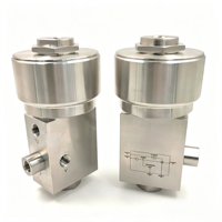 Vanne d'interface pneumatique en acier inoxydable SS316 normalement fermée pour le contrôle du débit d'huile haute température OEM