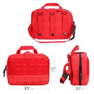 アウトドアキャンプハイキングサイクリング応急処置キットウエストバッグ赤戦術医療ポーチ看護ファニーパック - Product Image 2