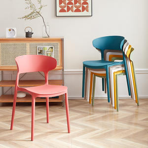 <span class=keywords><strong>Sillas</strong></span> de Comedor Modernas Multicolores, Pequeñas, Completamente de Plástico, Ligeras, Ergonómicas, con <span class=keywords><strong>Respaldo</strong></span> Curvo, Apilables, sin Brazos, para Cafetería o <span class=keywords><strong>Terraza</strong></span> al Aire Libre - Product Image 4