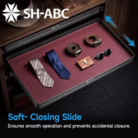 SH-ABC Xingyao 15kg Coulisse à fermeture amortie, paniers multifonctionnels en PU, conception détachable, fixation murale, amortisseur simple