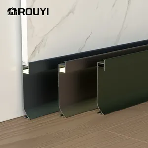 Customizable Black Metal Aluminum Alloy Wall Floor Led Baseboard Skirting Board With Led