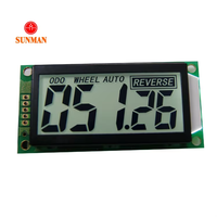 Modul Layar LCD Segmen Positif Reflektif 5 Digit Kustom 2-Wire Serial untuk Odometer Mobil SMS05126B