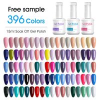 MissGel OEM Fournitures pour ongles Salon 396 couleurs en vrac Haute pigmentation Esmalte Permanentes Gel UV pour ongles