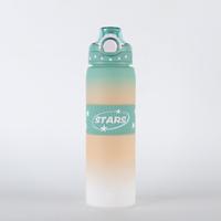 Bouteille d'eau portable en plastique colorée de 1000 ml pour étudiants, enfants, sport et gym