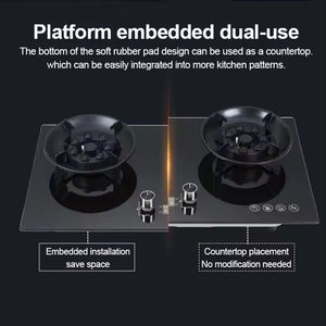 Cuisinière portable à double brûleur en acier inoxydable, alimentée au <span class=keywords><strong>gaz</strong></span>, pour usage domestique et hôtelier, <span class=keywords><strong>installation</strong></span> autonome - Product Image 5
