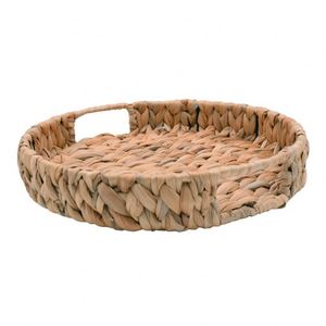Cesta <span class=keywords><strong>de</strong></span> <span class=keywords><strong>Mimbre</strong></span> <span class=keywords><strong>de</strong></span> Jacinto <span class=keywords><strong>de</strong></span> Agua Trenzado Seco Personalizada al por Mayor con Asas Acolchadas, Cesto <span class=keywords><strong>de</strong></span> Lavandería <span class=keywords><strong>de</strong></span> 3 Secciones con Tapa - Product Image 3