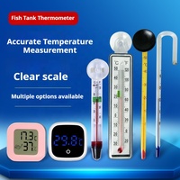 Luxury Glass Thermometer with Suction Cup Eco-Friendly Aquarium Water Temperature Measuring Instrument