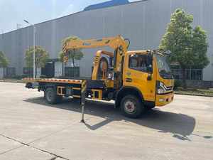 Nouveau Camion de dépannage et de sauvetage intégré avec grue, diesel, manuel, 5 tonnes, plateau plat, haute efficacité - Product Image 3