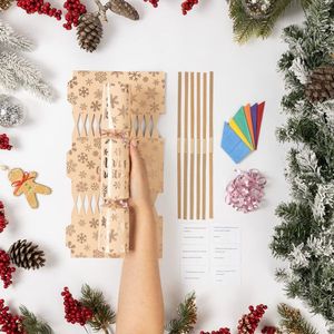 Wholesale <strong>Christmas</strong> <strong>Cracker</strong> Kit 12 Pcs Rose Gold Foil with Hats Snaps Jokes for Holiday Dinner Party Decor - Product Image 3