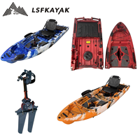 Nouveau Kayak Modulaire 2025 de 2,8 à 2,75 Mètres avec Hélice Détachable et Pédales, Bateau de Pêche pour Une Personne en HDPE