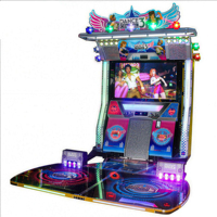 Machine de jeu d'arcade populaire à monnayeur, flipper, vidéo, danse et musique, en acier inoxydable, pour parcs d'attractions intérieurs