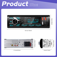 Lecteur MP3 pour voiture Podofo 1DIN, autoradio BT FM SWC Aux-in, récepteur SD/TF USB/Type-C, bouton MP3, éclairage, radio stéréo pour voiture